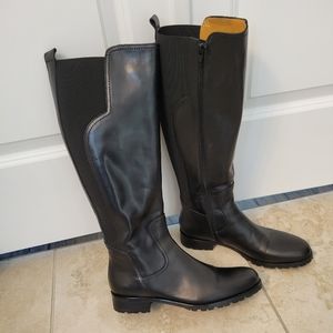 Garnet Hill Leather Black riding boots